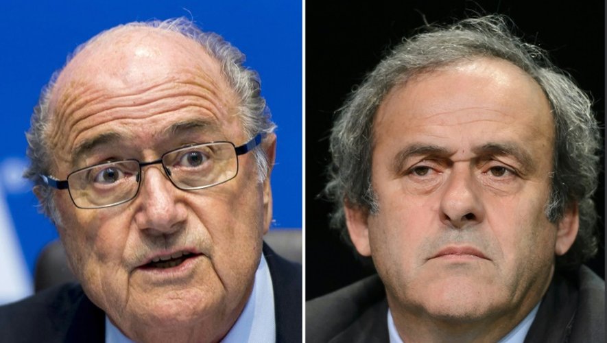 Photomontage de Joseph Blatter et Michel Platini