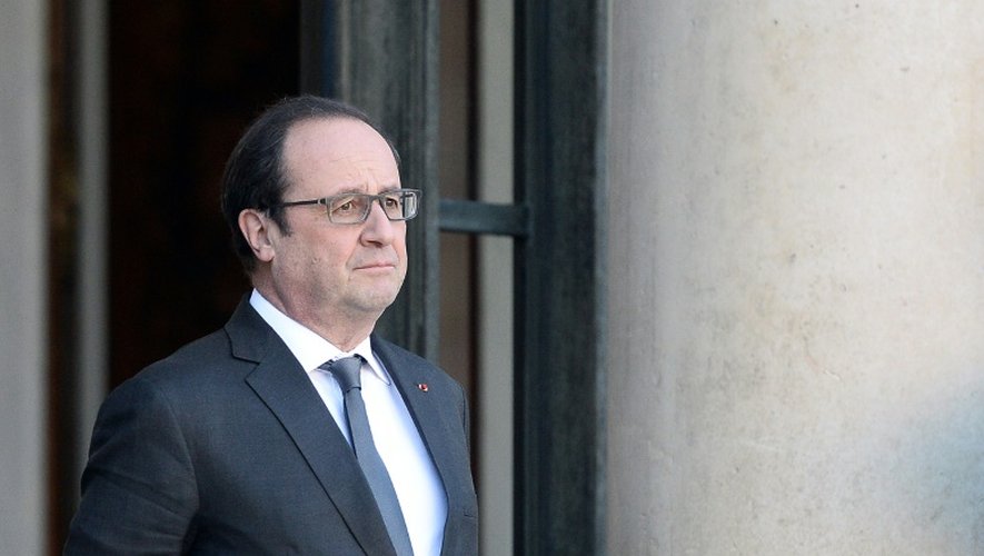 Le président François Hollande à l'Elysée le 16 février 2016