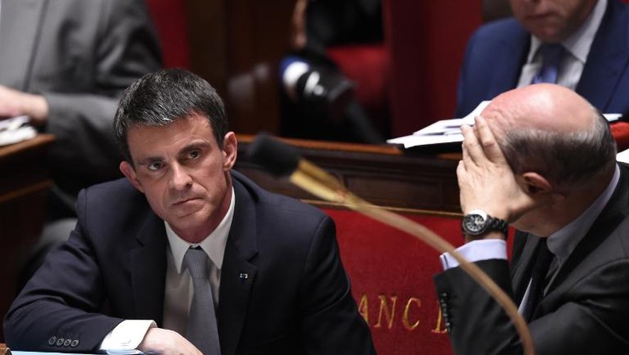 Le Premier ministre Manuel Valls à l'Assemblée nationale le 8 avril 2015