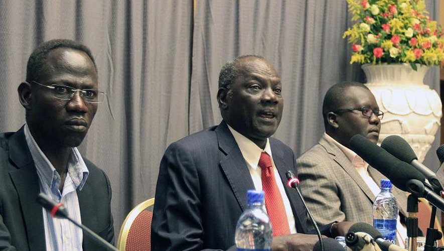 Le ministre Sud-Soudanais de l'Information Michael Makueile 5 janvier 2014 à Addis Abbeba