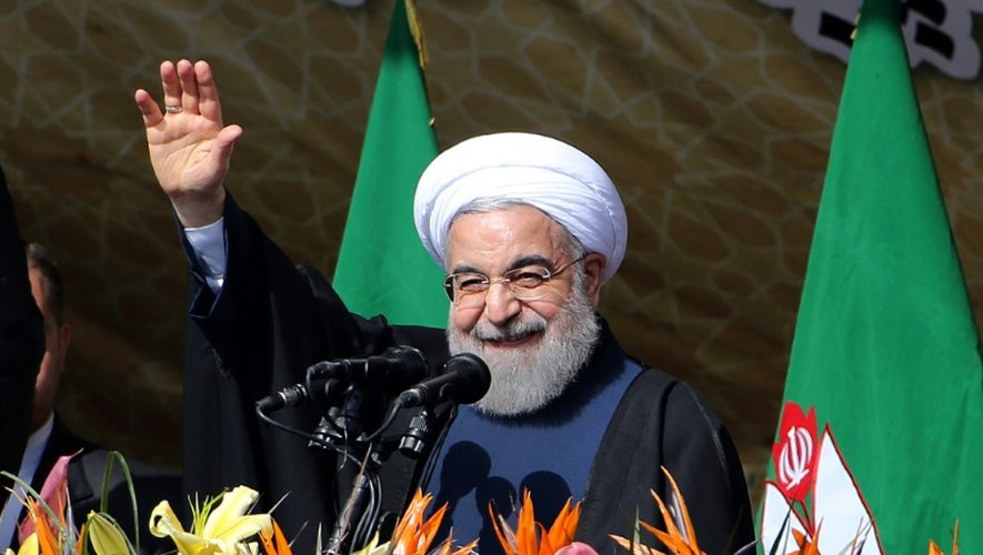 Le président iranien, Hassan Rohani, prononce un discours à Téhéran le 11 février 2016