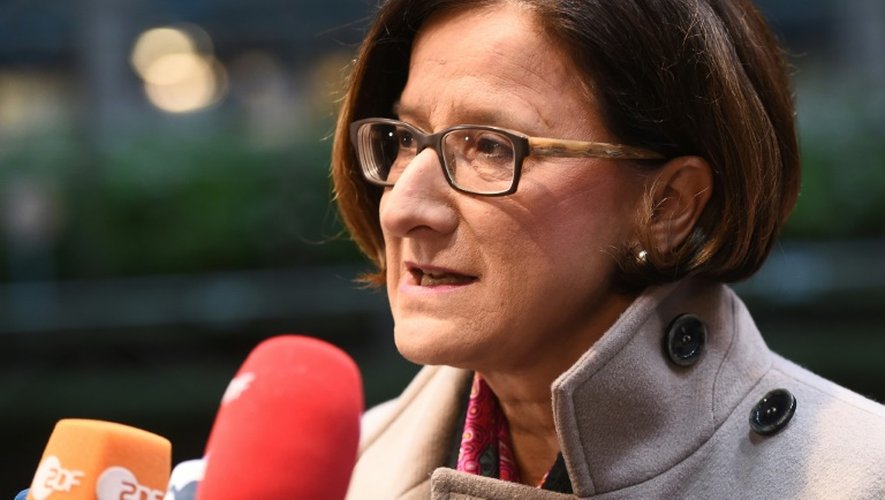 La ministre autrichienne de l'Intérieur Johanna Mikl-Leitner à Bruxelles le 4 décembre 2015