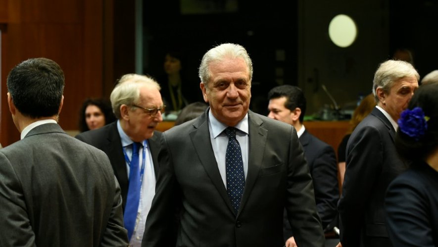Le commissaire européen aux Migrations, le grec Dimitris Avramopoulos, le 25 février 2016 à Bruxelles