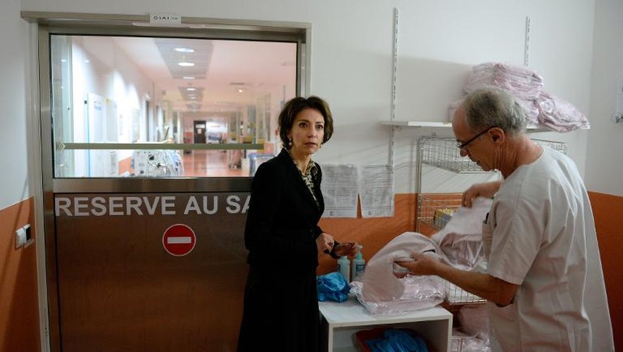 La ministre de la Santé Marisol Touraine à l'hôpital de Chambéry, le 5 janvier 2014