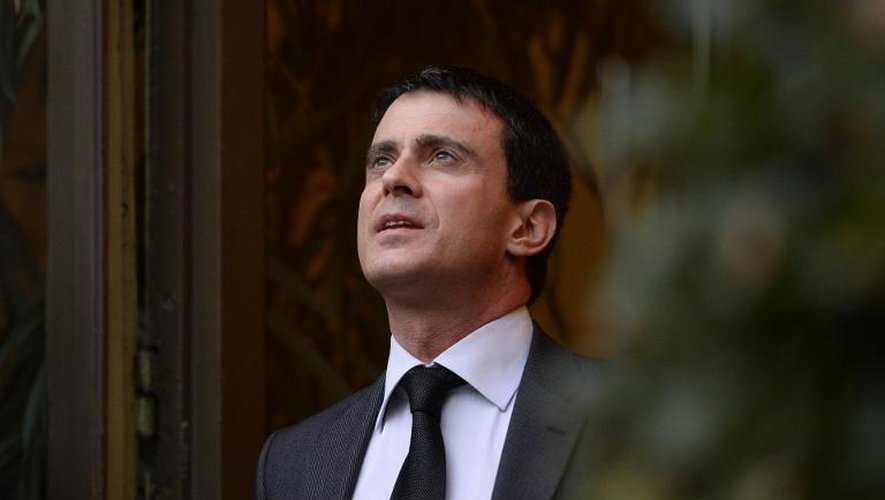 Manuel Valls le 3 janvier 2014 au ministère de l'Intérieur à Paris
