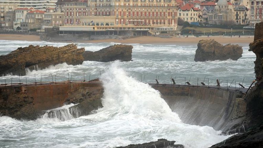 La tempête sur Biarritz, le 6 janvier 2014