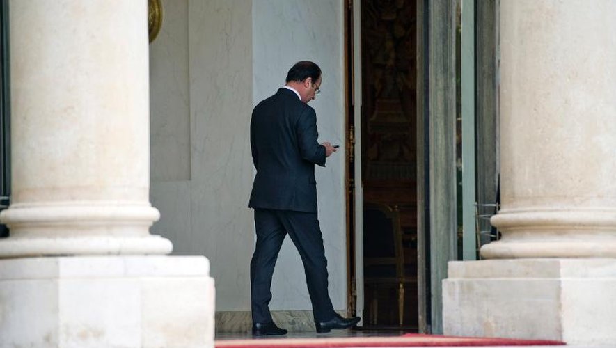 François Hollande à l'Elysée, le 7 janvier 2014