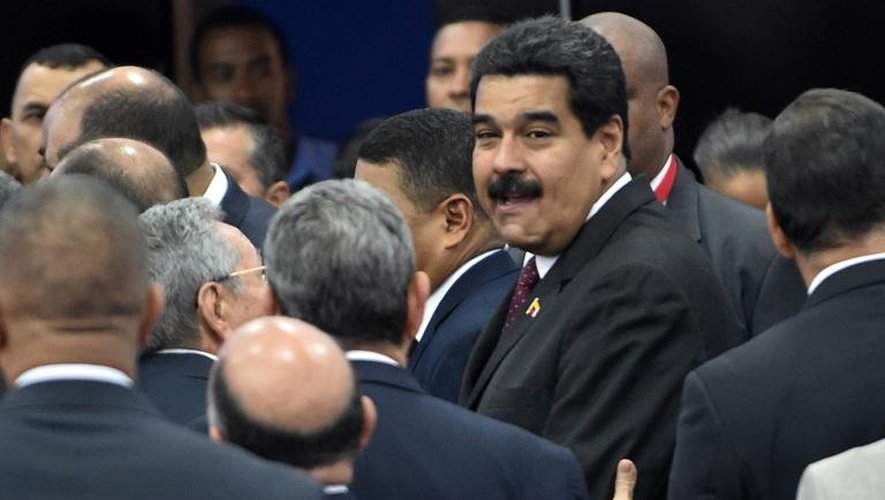 Le président vénézuélien Nicolas Maduro au Sommet des Amériques à Panama le 11 avril 2015