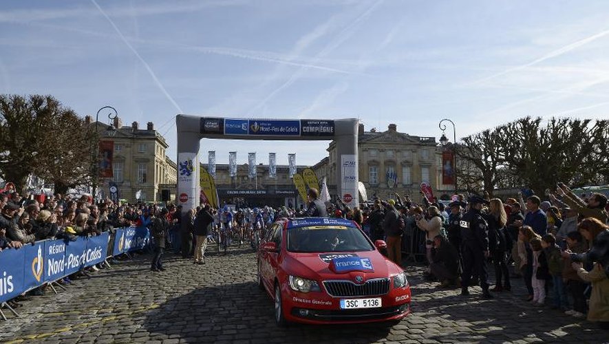 Départ de Paris-Roubaix, le 12 avril 2015 à Compiègne