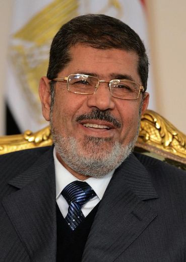 Mohamed Morsi, alors président égyptien, au palais présidentiel, au Caire, le 9 janvier 2013