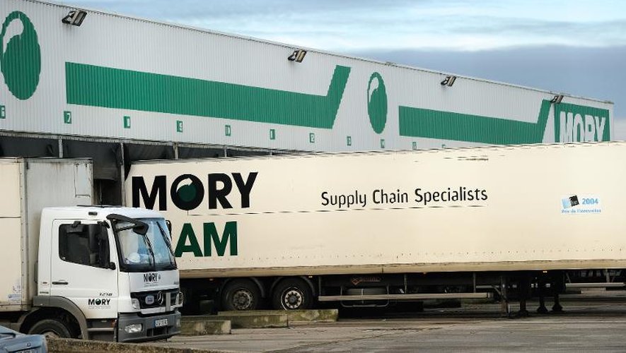 Un entrepôt du transporteur de colis Mory Ducros, à  Tatinghem le 27 novembre 2013