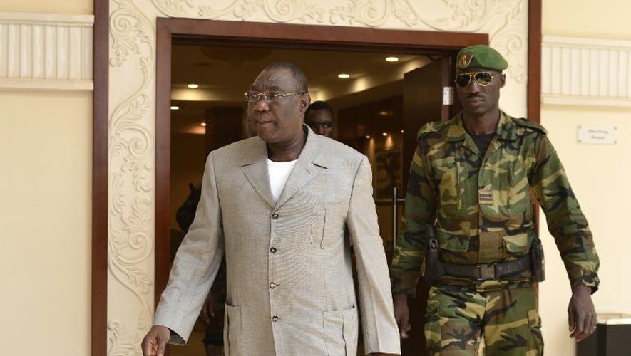 Le président centrafricain Michel Djotodia à Bangui le 24 décembre 2013