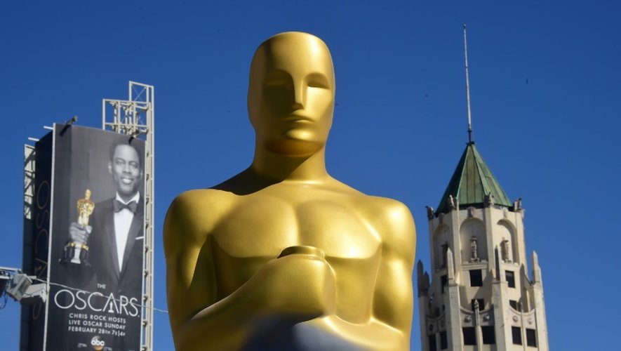 Chris Rock sur une affiche des Oscars le 24 février 2016 à Hollywood