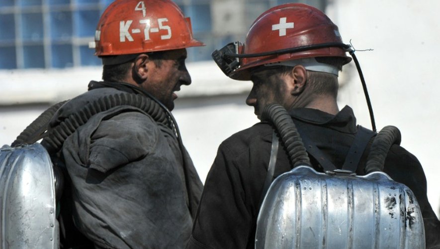 Des mineurs après un coup de grisou le 13 mai 2010 à Mezhdurechensk en Russie