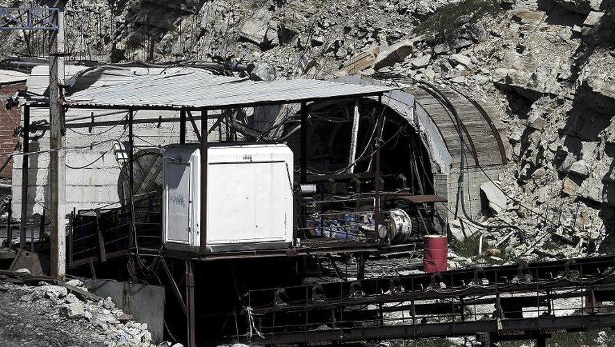 Les tunnels fermés de la mine de Soma le 12 avril 2015 à Manisa