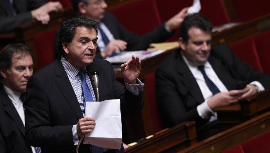 Le député UMP Pierre Lellouche le 8 avril 2015 à l'Assemblée nationale à Paris