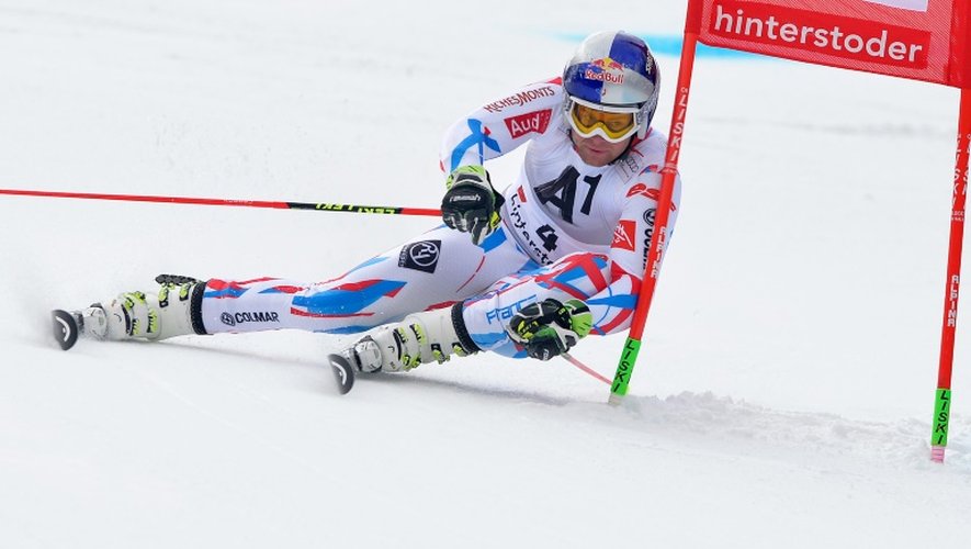 Le Français Alexis Pinturault lors de la 1re manche du slalom géant de Hinterstoder en Autriche, le 26 février 2016