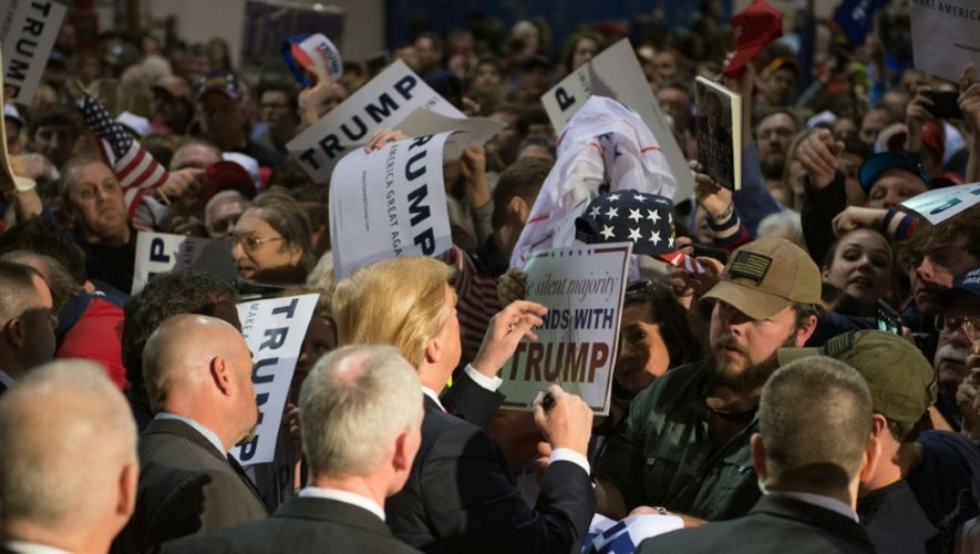 Le candidat à l'investiture républicaine Donald Trump lors d'un rassemblement électoral à Millington, le 27 février 2016