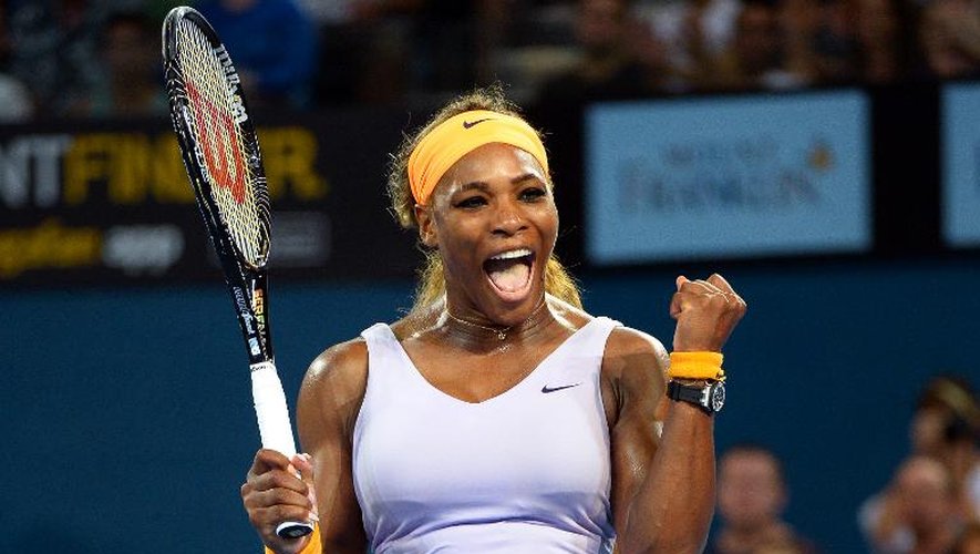 Serena Williams lors de sa victoire contre Victoria Azarenka, le 4 janvier 2014 au tournoi de Brisbane