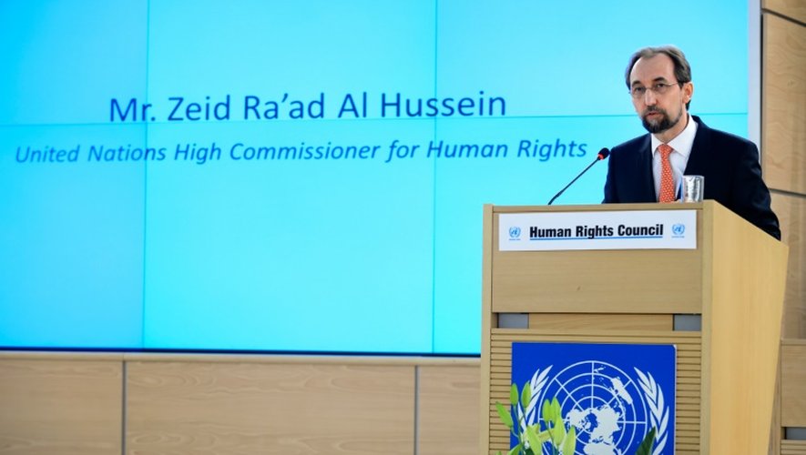 Le Haut-Commissaire de l'ONU aux droits de l'Homme, Zeid Ra'ad Al Hussein, le 29 février 2016 à Genève