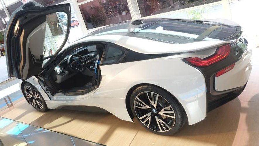 une BMW 8i présentée au salon de la high tech international de Las vegas le 8 janvier