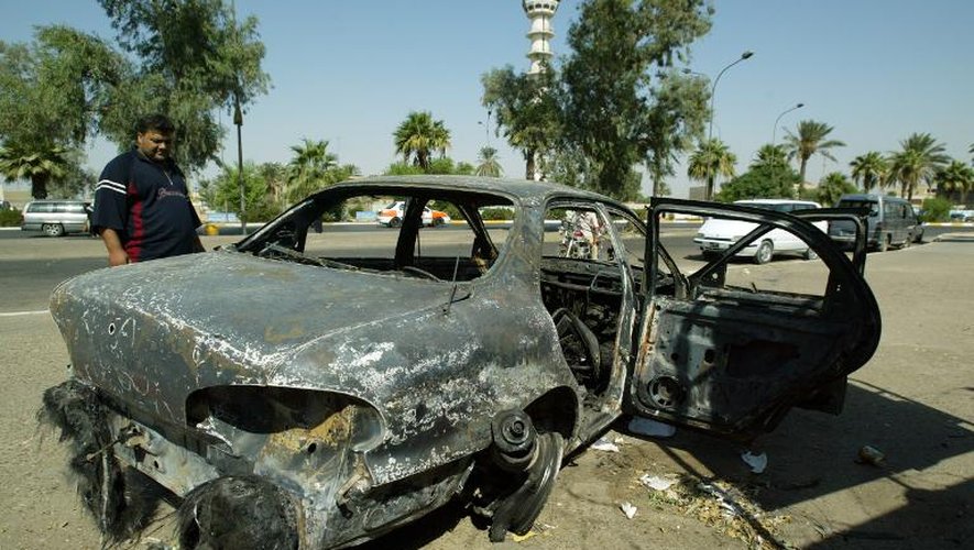 Le site où des "mercenaires" de  la société de sécurité privée américaine Blackwater ont ouvert le feu, à Bagdad le 24 septembre 2007, tuant des civils
