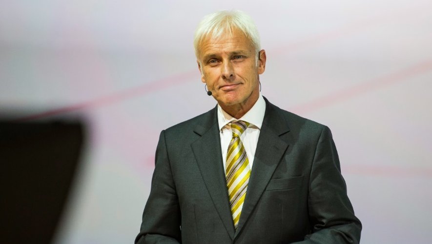 Le patron de Volkswagen Matthias Müller à Francfort le 14 septembre 2015