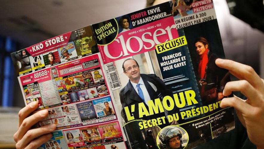 La "Une" en date du 10 janvier 2014 du magazine Closer qui consacre un dossier à la relation que François Hollande entretiendrait avec l'actrice Julie Gayet