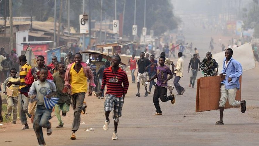 Scènes de pillage le 11 janvier 2014 à Bangui