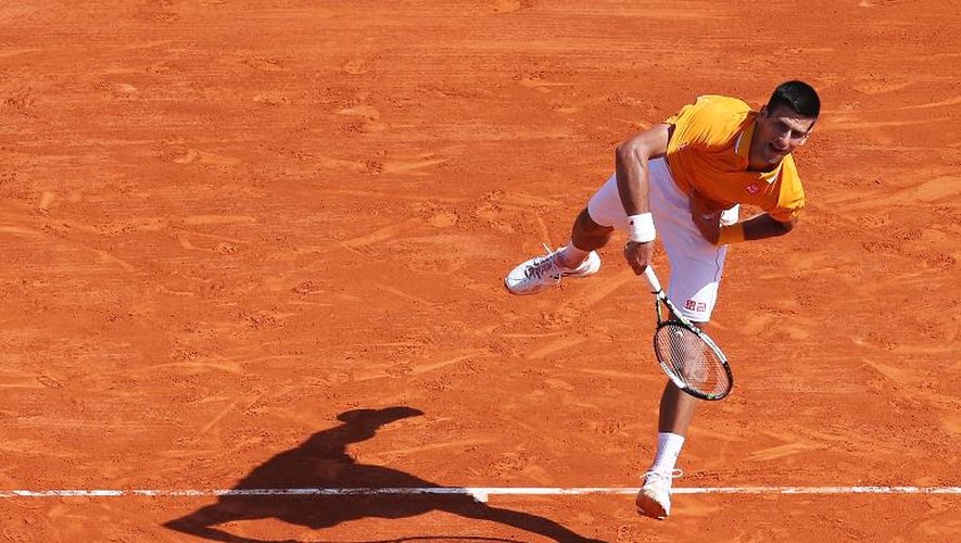 Le Serbe Novak Djokovic au deuxième tour du Masters 1000 de Monte-Carlo face à l'Espagnol Albert Ramos, le 14 avril 2015