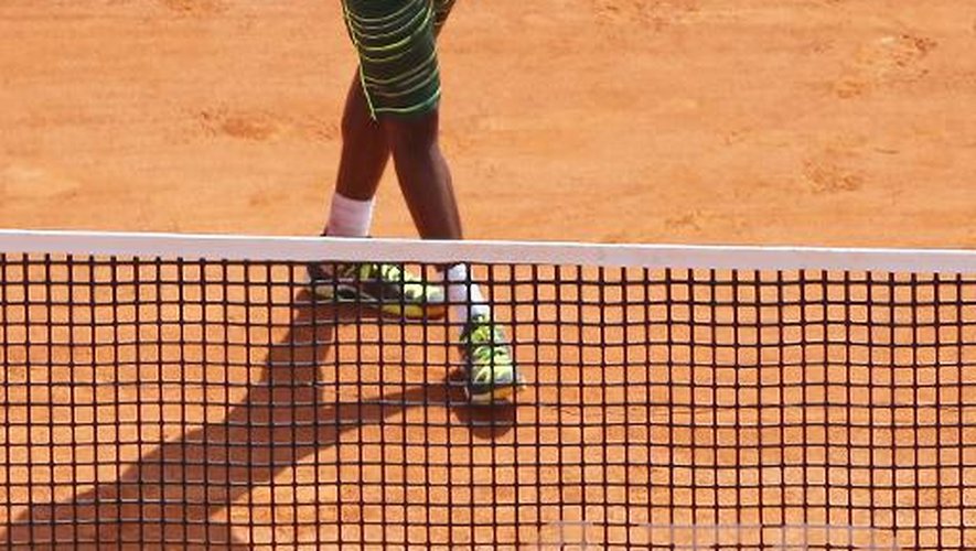 Le Français Gaël Monfils après sa victoire face au Russe Andrey Kuznetsov au 1er tour du Masters 1000 de Monte-Carlo, le 14 avril 2015