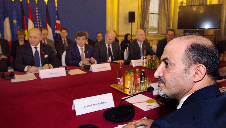 Le président de le Coalition nationale syrienne, Ahmed Jarba, lors de la réunion des Amis de la Syrie à Paris, le 12 janvier 2014