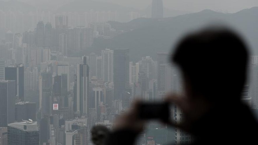 Un nuage de pollution au-dessus de Hong Kong, le 9 janvier 2014