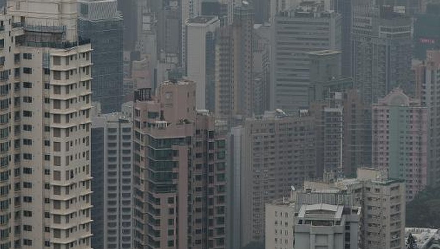 Un nuage de pollution au-dessus de Hong Kong, le 9 janvier 2014
