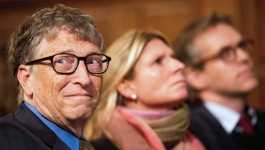 Bill Gates, co-fondateur de Microsoft et homme le plus riche au monde pour la troisième année consécutive, à Amsterdam le 26 janvier 2016