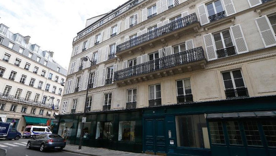 L'immeuble de la rue du Cirque où François Hollande a supposément retrouvé Julie Gayet, selon le magazine Closer, à Paris le 13 janvier 2014