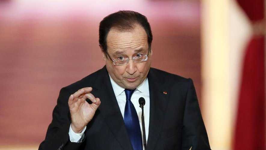 François Hollande lors de sa conférence de presse du 16 mai 2013 à l'Elysée