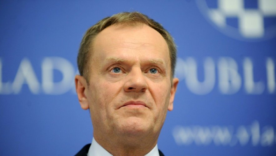 Le Président du Conseil européen Donald Tusk, lors d'une conférence de presse à Zagreb, le 2 mars 2016