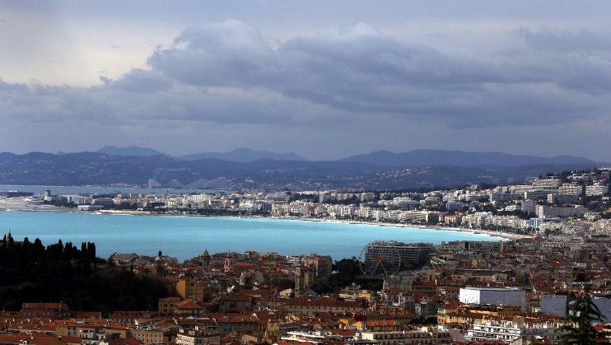 Vue générale de la ville de Nice, dans le sud de la France, le 29 février 2016
