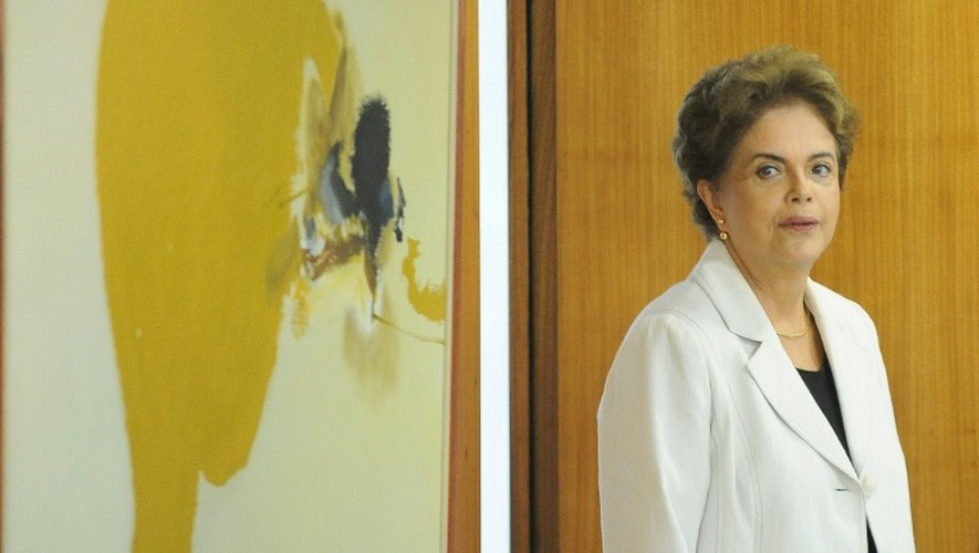 La présidente brésilienne Dilma Rousseff, le 3 mars 2016 à Brasilia