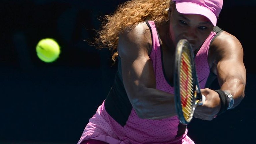 Serena Williams le 17 janvier 2014 à Melbourne lors du match l'opposant à Daniela Hantuchova