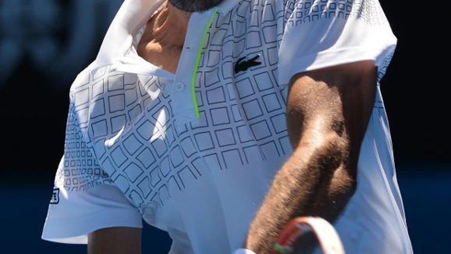 Le joueur français Jérémy Chardy lors de son match perdu face à l'Espagnol David Ferrer lors du 3e tour de l'Open d'Australie, le 17 janvier 2014 à Melbourne