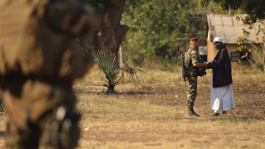 Des soldats français de l'opération Sangaris, le 16 janvier 2014 à Bossangoa, en Centrafrique