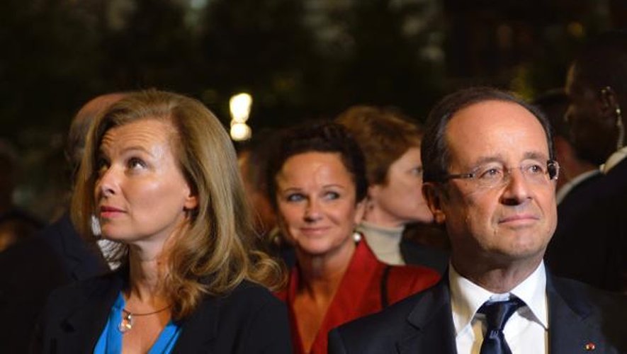 François Hollande et sa compagne Valérie Trierweiler, le 25 septembre 2012 à New York