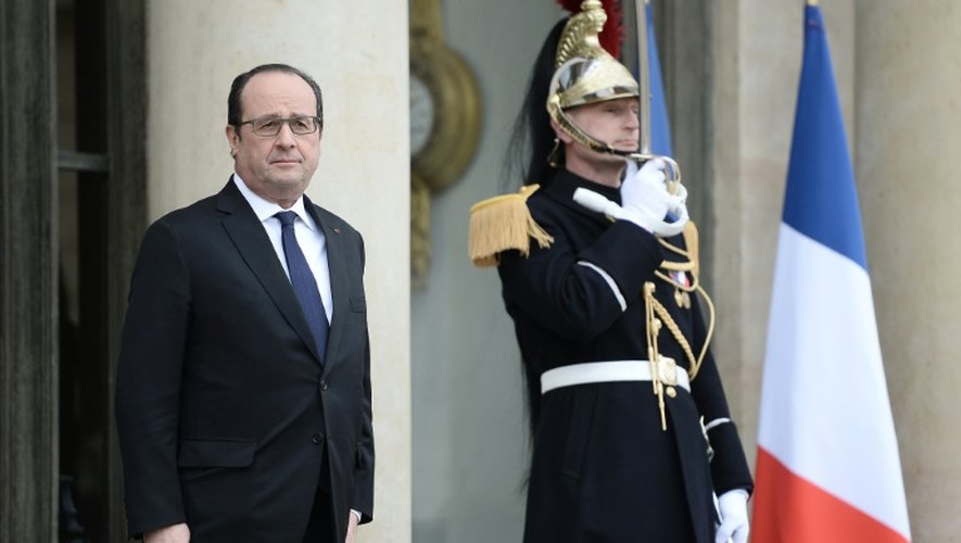 Le président français François Hollande à l'Elysée, le 4 mars 2016 à Paris