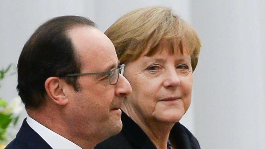 La chancelière Angela Merkel et le président François Hollande à Minsk pour les négociations de paix en Ukraine, le 11 février 2015