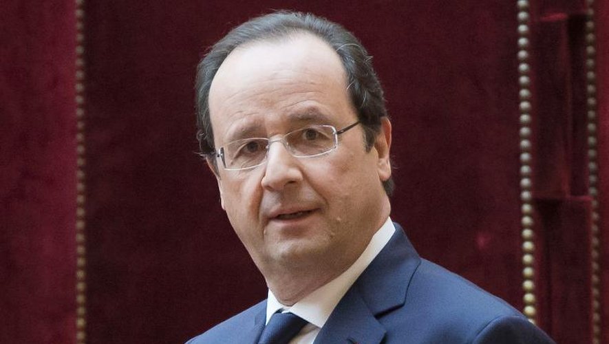 Le président François Hollande, le 17 janvier 2014 à l'Elysée, à Paris