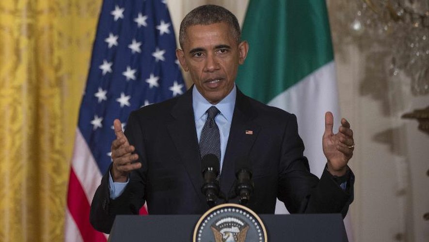 Le président américain Barack Obama à la Maison Blanche à Washington le 17 avril 2015