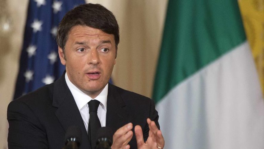 Le Premier ministre italien Matteo Renzi à la Maison Blanche à Washington le 17 avril 2015