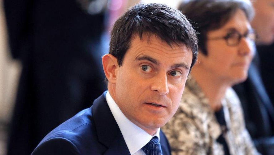 Le ministre de l'Intérieur Manuel Valls, le 14 janvier 2014 à Paris